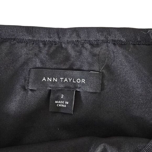 Ann Taylor Black Sequin Pencil Skirt with Slit - Picture 3 of 5